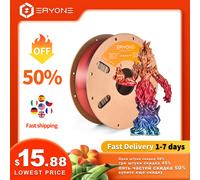 Filamento PLA arcobaleno di seta Eryone 1 kg 1,75 mm ± 0,03 mm Diametro Filamento bobina perfetto di alta qualità per stampa 3D FDM Nuovo arrivo Palette Rainbow