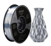 Filamento PLA di seta Eryone per stampante 3D 1,75 mm +/- 0,03 mm 1 kg (2,1 libbre)/Spool Silk Silver