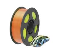 Filamento PLA In Seta Bicolore, Filamento For Stampante 3D Con Texture In Seta Multicolore Lucida For Stampanti FDM 1 Kg/rotolo(Red yellow green)