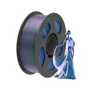 Filamento PLA In Seta Bicolore, Filamento For Stampante 3D Con Texture In Seta Multicolore Lucida For Stampanti FDM 1 Kg/rotolo(Blue green purple)