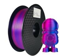 Filamento PLA In Seta Bicolore, Rosso E Nero 2 In 1, Filamento For Stampante 3D Da 1,75 Mm, Opzioni Bobina Da 1 Kg 500 G 250 G(Blue PuRed-500g)