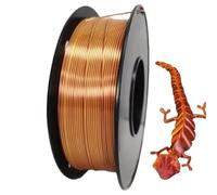 Filamento PLA In Seta Bicolore, Rosso E Nero 2 In 1, Filamento For Stampante 3D Da 1,75 Mm, Opzioni Bobina Da 1 Kg 500 G 250 G(Gold Copper-1kg)