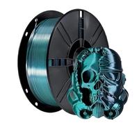 Filamento PLA In Seta Bicolore, Rosso E Nero 2 In 1, Filamento For Stampante 3D Da 1,75 Mm, Opzioni Bobina Da 1 Kg 500 G 250 G(Black Green-500g)