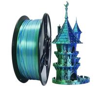 Filamento PLA In Seta Bicolore, Rosso E Nero 2 In 1, Filamento For Stampante 3D Da 1,75 Mm, Opzioni Bobina Da 1 Kg 500 G 250 G(Blue Green-500g)