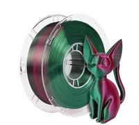 Filamento PLA In Seta Bicolore, Rosso E Nero 2 In 1, Filamento For Stampante 3D Da 1,75 Mm, Opzioni Bobina Da 1 Kg 500 G 250 G(DKGN PuRed-500g)