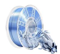 Filamento PLA In Seta Bicolore, Rosso E Nero 2 In 1, Filamento For Stampante 3D Da 1,75 Mm, Opzioni Bobina Da 1 Kg 500 G 250 G(Silver Blue-500g)