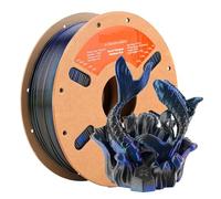 Filamento PLA multicolore arcobaleno, 1,75 mm, spool da 1 kg con +/-0,03 mm Precision for high quality 3D, Silk Shiny & Fast Color Change (Gold Green Blue 1 kg)