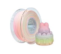 Filamento PLA+ opaco iBOSS 1,75 mm, filamento per stampante 3D arcobaleno multicolore PLA PRO, precisione delle dimensioni +/-0,02 mm, 1 kg (2,2 libbre), colore gelato opaco