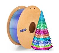 Filamento PLA Silk Rainbow da 1,75 mm, bobina da 500 g/1 kg, filamento for stampante 3D con gradiente di colore veloce e brillante, adatto alla maggior parte delle stampanti FDM(Blue Series 500G)