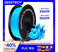 Filamento PLA standard Geeetech 1 kg 1,75 mm Materiale plastico per stampante 3D, precisione 0,03 mm, adatto alla maggior parte delle stampanti FDM