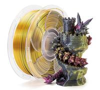 Filamento PLA tricolori 1,75 mm, filamento di stampa 3D in seta con angoli diversi 3 in 1 oro fucsia nero Magic Colors 3D filamento per stampante 3D bobina da 1 kg (2,2 libbre) avvolto ordinatamente