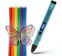 Filapen Penna 3D Premium con 10 filamenti e custodia, matite 3D per bambini e adulti, include ebook, set di penne 3D per principianti e professionisti, penna 3D con stencil, set fai da te per bambini