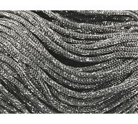 filati italiani cordini laminati Swan Glitter 500g - 450 metri per borse handmade e molto altro ancora (grigio scuro/argento, THAI GLITTER)