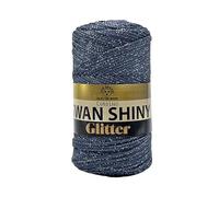 filati italiani cordini laminati Swan Glitter 500g - 450 metri per borse handmade e molto altro ancora (avio/lux, SHINY GLITTER)