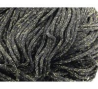 filati italiani cordini laminati Swan Glitter 500g - 450 metri per borse handmade e molto altro ancora (nero/oro, THAI GLITTER)
