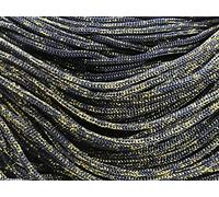 filati italiani cordini laminati Swan Glitter 500g - 450 metri per borse handmade e molto altro ancora (blu/oro, THAI GLITTER)