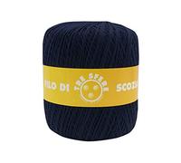 filati italiani Cotone Filo di Scozia 100g Titolo 5-8 - 12-16 (Blu - 324, 16)