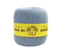 filati italiani Cotone Filo di Scozia 100g Titolo 5-8 - 12-16 (Celeste - 58, 16)