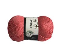 filati italiani Cotone Fiocco. 100% Cotton, 50g (125m) per Uncinetto e Maglieria (Corallo - 7320)