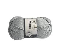 filati italiani Cotone Fiocco. 100% Cotton, 50g (125m) per Uncinetto e Maglieria (Perla - 7810)