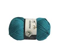 filati italiani Cotone Fiocco. 100% Cotton, 50g (125m) per Uncinetto e Maglieria (Petrolio 7637)