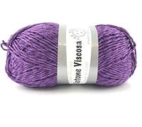 filati italiani Cotone Viscosa 100g Effetto Seta (Lilla - 412)