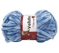 filati italiani gomitoli di Vellutino in ciniglia 5x50g per Capi da Neonato (Azzurro - 4225)