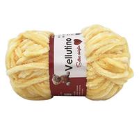 filati italiani gomitoli di Vellutino in ciniglia 5x50g per Capi da Neonato (Giallo Chiaro - 1205)