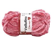 filati italiani gomitoli di Vellutino in ciniglia 5x50g per Capi da Neonato (Rosa - 3274)