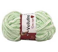 filati italiani gomitoli di Vellutino in ciniglia 5x50g per Capi da Neonato (Verde Acqua - 2253)