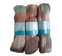filati italiani Matasse di Lana per Maglieria, 100g in Diversi Colori (Beige/Verde variegato)