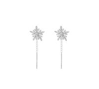 Filati per le orecchie da donna, stile versatile anti-ossidazione in argento 925, elegante e dimagrante, leggero senza fardello, adatto per il pendolarismo quotidiano, datario e riunioni