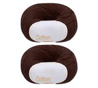 Filato 100% Cotone, 2 Confezioni da 100g/3.53oz (Per 50g/137yd) per Caffè