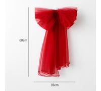 Filato a rete 60 cm fiocco albero di Natale decorazione superiore per uso festiv