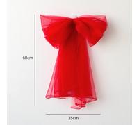 Filato a rete 60 cm fiocco albero di Natale decorazione superiore per uso festiv