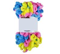 Filato ad anello for lavorare a maglia con le dita, filato gonfio, filo spesso, artigianato for coperte, nessun uncinetto necessario, 5 rotoli, 100 g/rotolo(Color-2)