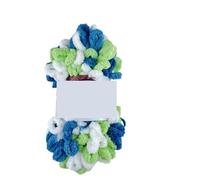 Filato ad anello for lavorare a maglia con le dita, filato gonfio, filo spesso, artigianato for coperte, nessun uncinetto necessario, 5 rotoli, 100 g/rotolo(Color-4)