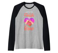 Filato all'Uncinetto con Scritta Just Let Me Finish This Row Maglia con Maniche Raglan