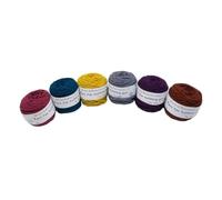 Filato colorato per maglieria, Confezione da 12 gomitoli di filato for tufting multicolore da 100 g, filo for punch needle, 5 mm, misto poliestere e cotone(F2)