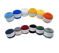 Filato colorato per maglieria, Confezione da 12 gomitoli di filato for tufting multicolore da 100 g, filo for punch needle, 5 mm, misto poliestere e cotone(A2e2)