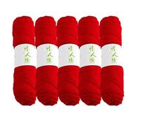Filato colorato per maglieria, Confezione da 5 filati acrilici da 100 g, 8 capi, 3 mm, for tufting, aghi for punzonatura e uncinetto, multicolore(Color 16)