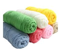 Filato colorato per maglieria, Filato di cotone poliestere 8ply 3mm for tufting gun punch needle uncinetto maglia 100g multicolore(C)