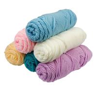 Filato colorato per maglieria, Filato di cotone poliestere 8ply 3mm for tufting gun punch needle uncinetto maglia 100g multicolore(A)