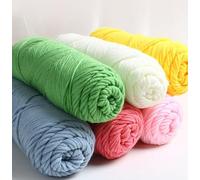 Filato colorato per maglieria, Filato di cotone poliestere 8ply 3mm for tufting gun punch needle uncinetto maglia 100g multicolore(I)