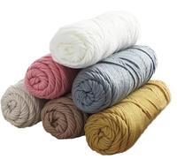 Filato colorato per maglieria, Filato di cotone poliestere 8ply 3mm for tufting gun punch needle uncinetto maglia 100g multicolore(J)