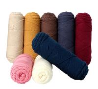 Filato colorato per maglieria, Filato di cotone poliestere 8ply 3mm for tufting gun punch needle uncinetto maglia 100g multicolore(D)