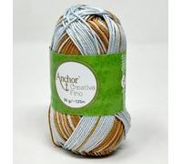 FILATO COTONE ANCHOR CREATIVA FINO MULTICOLOR 50GR/125MT, COLORE CELESTE-BRONZO 908