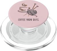 Filato da caffè Bliss Crochet Holiday Simple Line Art PopSockets PopGrip per MagSafe