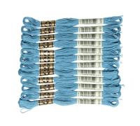 Filato da ricamo DMC a 6 capi, turchese scuro, confezione da 12