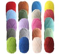 Filato di cotone da 20 pezzi per uncinetto, filo di cotone a latte super morbido multicolore per uncinetto a maglia per bambini cappello da cappello da da da giocattolo per la sci